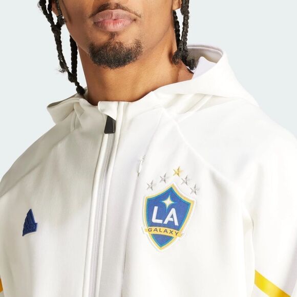 Adidas LA Galaxy MLS GameDay Anthem Full-Zip Jacket White - Picture 5 of 12